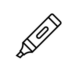 Clean outline stabilo marker icon, perfect for stationery designs, education materials, UI tools, and creative branding. Ideal for apps, print assets, and modern minimalist projects.