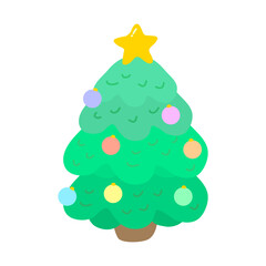Illustrated Christmas Tree