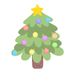 Illustrated Christmas Tree