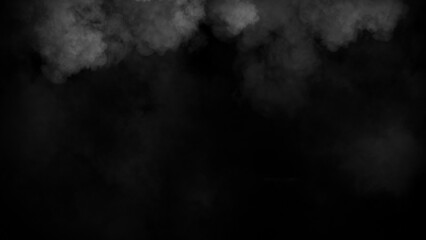 Abstract smoke, fog on isolated black background, creating a mysterious and backdrop, creating a dreamy, atmospheric effect for artistic