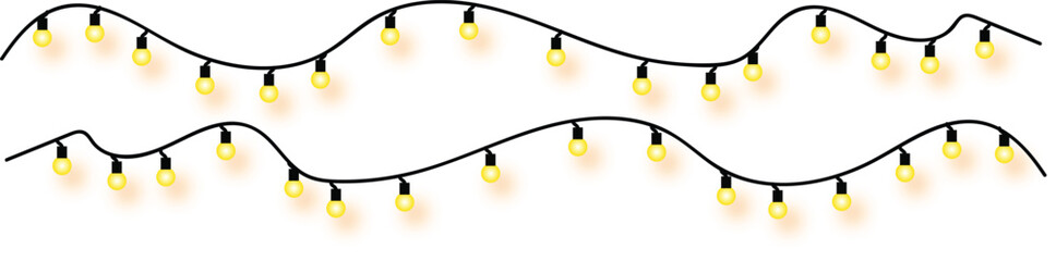 Festive string lights, glowing bulbs create a whimsical and warm ambiance, perfect for celebrations and decorations, adding a touch of magic