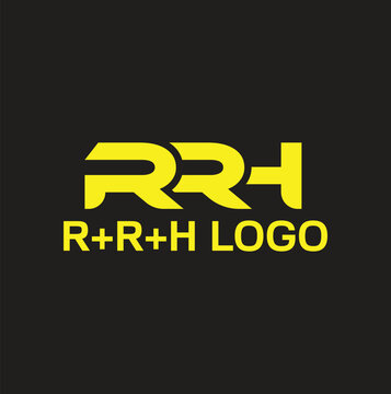 rrh logo design , new rrh logo , business rrh logo ,tryphography rrh logo design , modern and minimal digital rrh logo design, text word rrh logo
