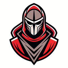 mysterious masked faceless mascot logo