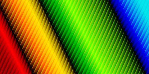 Vibrant diagonal rainbow color spectrum abstract striped background pattern