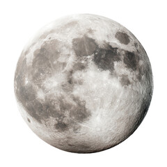 Naklejka premium Detailed Close-up of the Full Moon with Visible Craters and Surface Texture celestial space