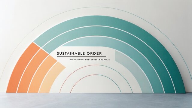 Abstract design representing sustainable order with innovations that promote balance in a modern setting