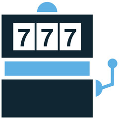 Slot Machine Icon Vector Ideal for casino, gambling, entertainment, and luck-themed graphics. Symbolizes chance, betting, risk, and gaming excitement.