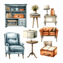 Watercolor Furniture Collection Rustic Interior