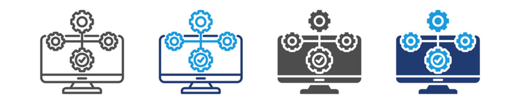 operating system icon set multiple style