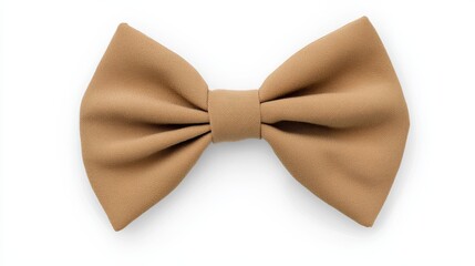 stylish, brown bow tie with a textured fabric, perfect for formal occasions and adding a touch of elegance to any outfit.