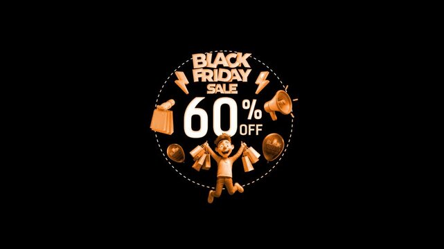  Black Friday Sale 60 Percent off Tag.