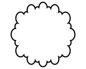 シンプルな吹き出し　雲形