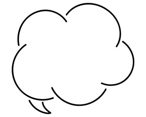 シンプルな吹き出し　雲形