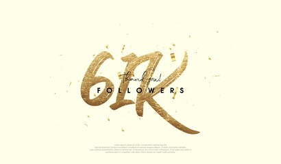 61k celebrations for followers, with fancy gold glitter figures.