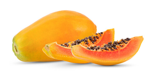 papaya isolated on transparent png (Image from camera)