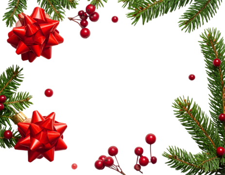 Christmas greeting cards background isolated on transparent png