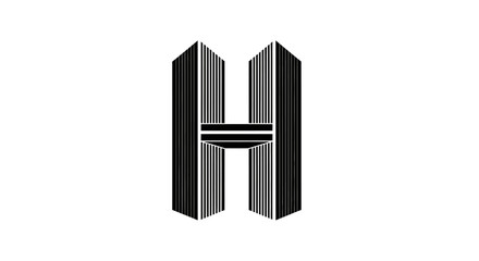 Striking geometric H logo design with a modern and minimalist aesthetic approach
