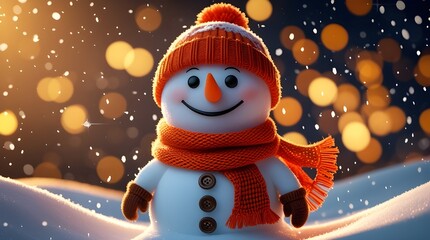 snowman in the snow