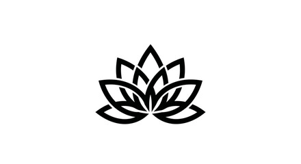 Elegant Minimalist Lotus Flower Logo Design for Spiritual and Wellness Brands