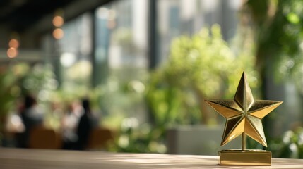 Golden star award on a transparent background