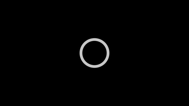Dynamic circular loading icon animation with progress bar and spinning elements