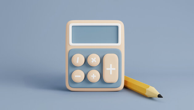 Clay Calculator and Pencil for Math and Accounting