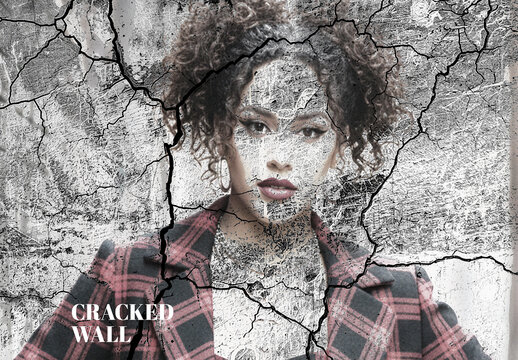 Cracked Wall Photo Effect