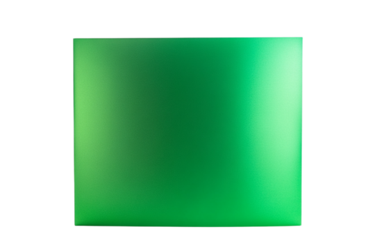 Square gradient of vibrant spring green color smoothly shifting on transparent background - Powered by Adobe