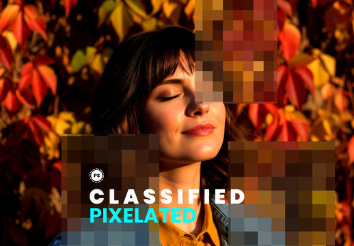 Classified Pixelated Photo Effect