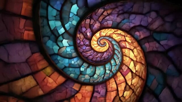 Intricate spiral fractal artwork showcases vibrant colors and textured patterns in a visually captivating composition