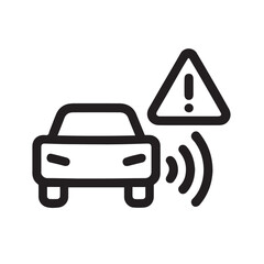 Blind Spot Warning Icon, Auto Safety Alert Dashboard Indicator.