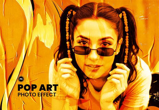 Vintage Pop Art Abstract Photo Effect