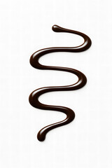 Fototapeta premium Chocolate Syrup Squeeze Isolated on White Background