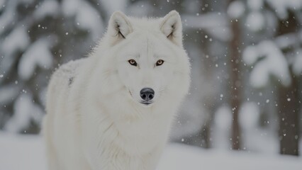 Obraz premium Snow Wolf