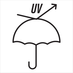 UV protection icon outline vector