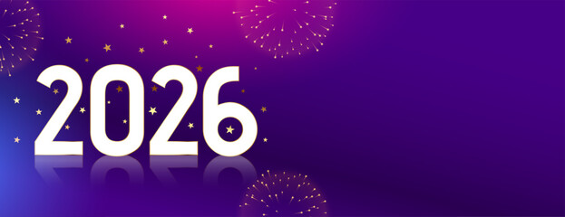 2026 lettering new year party theme wallpaper with text space