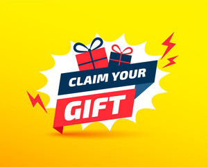 shop and claim now amazing gift offer template