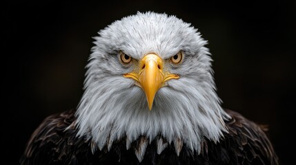 Obraz premium Majestic bald eagle portrait with focus