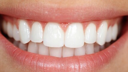 A close-up image of a bright and healthy smile showcasing white teeth