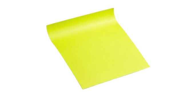 Bright yellow sticky note paper for quick reminders and organization white background