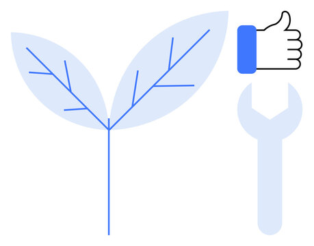 Sustainability concept. Symbols sustainability, environmental care, and development. Sustainability links innovation, green practices, and positive outcomes. For ecology, industrial design