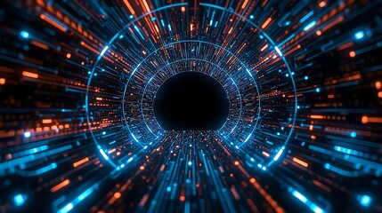 Futuristic Tech Tunnel