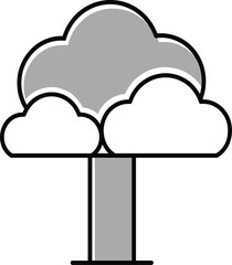 Minimalist Tree Line Art – Abstract Nature Symbol for Eco-Themed Design