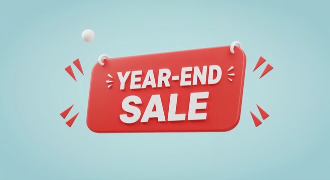 Year-End Sale: A captivating year-end sale sign with a clear message, showcasing the excitement of promotions and discounts.