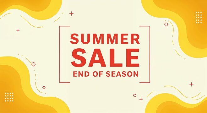 Summer Sale - End of Season Promotion: A vibrant banner promoting a summer sale with an End of Season offer, showcasing attractive discounts and deals.