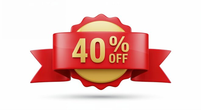 40% Off Promotion: A captivating banner proudly displays a vibrant 40% OFF message. The banner exudes a sense of value, drawing the eye with its clear, compelling offer.