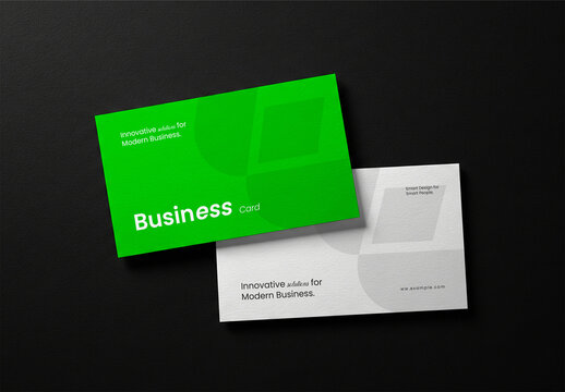 Realistic Corporate Business Card Mockup for Branding