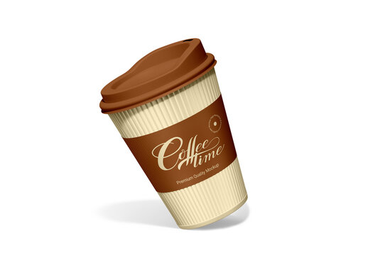 Realistic Paper Coffee Cup Mockup for Branding and Packaging