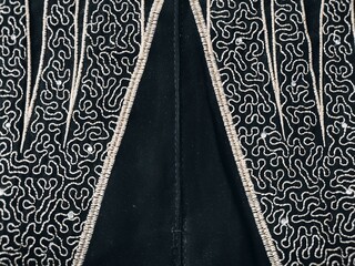 background and pattern of Turkish Dubai fabric in the form of lines and several motifs