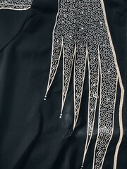 background and pattern of Turkish Dubai fabric in the form of lines and several motifs